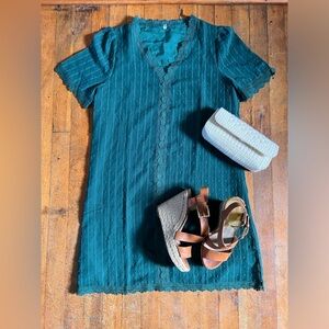 Outfit, dress, Michael Kors wedge, vintage clutch